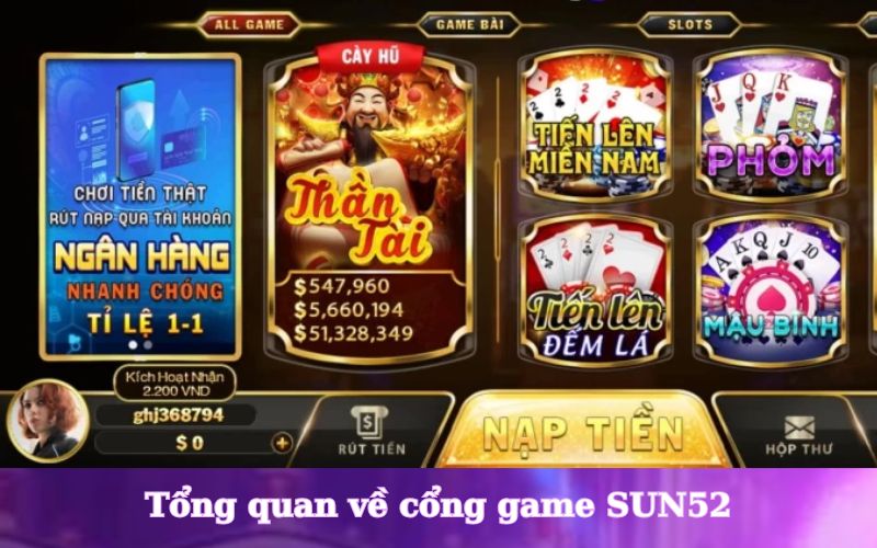 nạp tiền sun52 nhanh